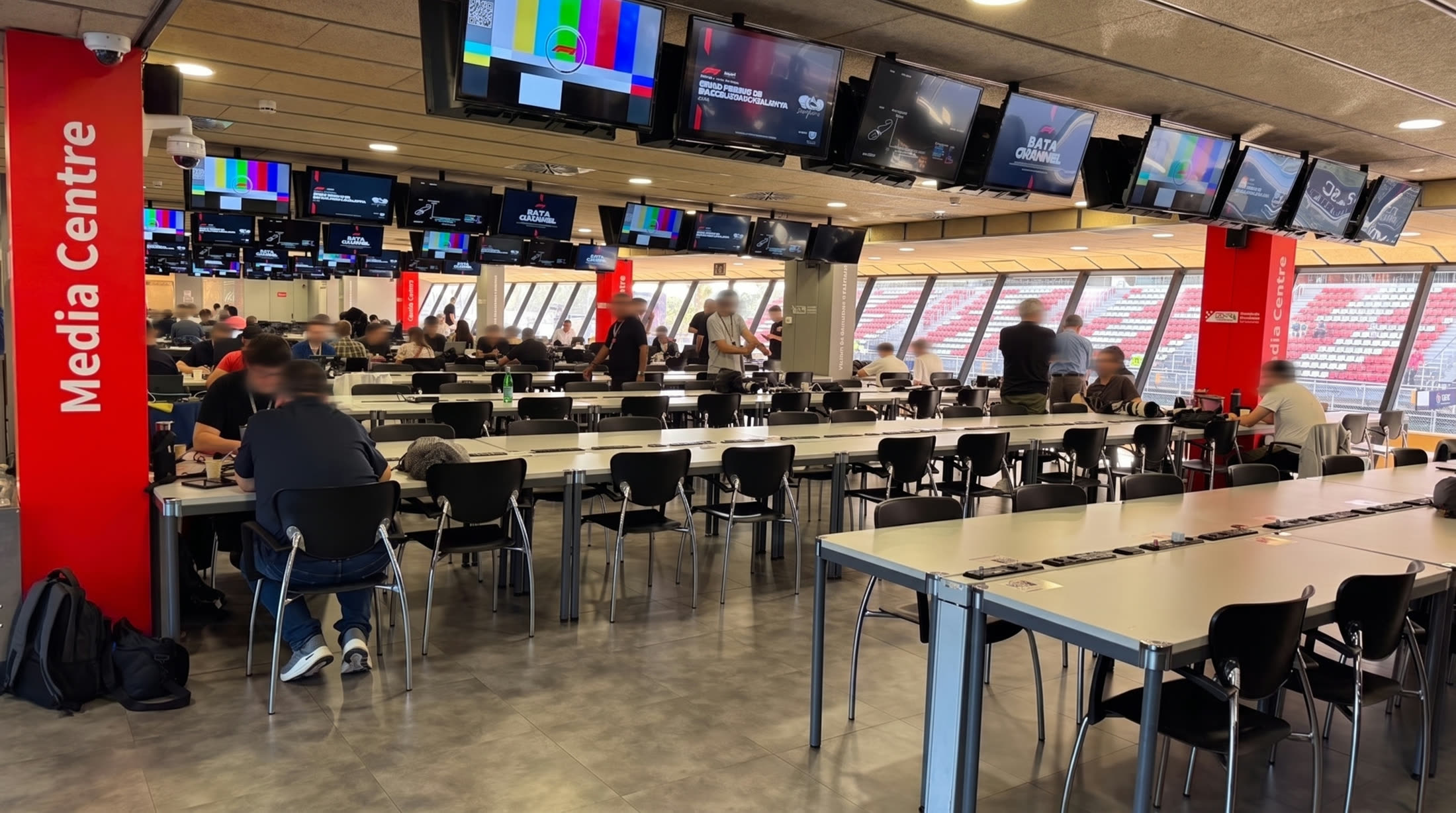 Salle de presse du Grand Prix de Barcelone-Catalunya